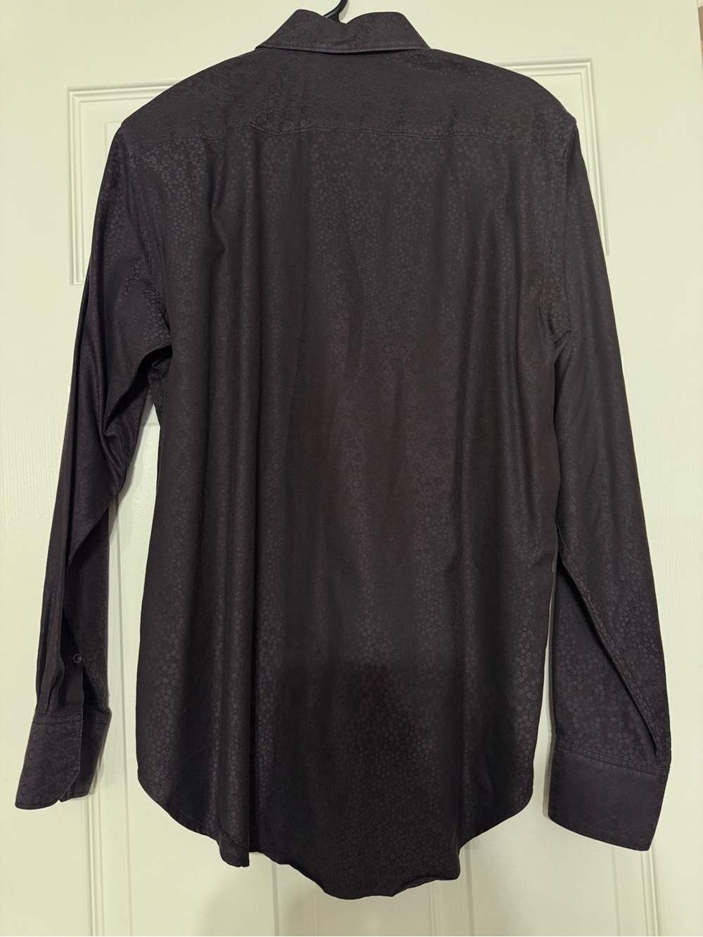 Robert Graham Dark Purple Dress Shirt with Contrast Trim - Picture 2 of 4